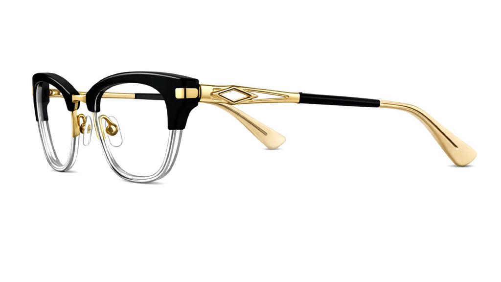 Ana Hickmann AH1451 05A Black , clear and gold eyewear