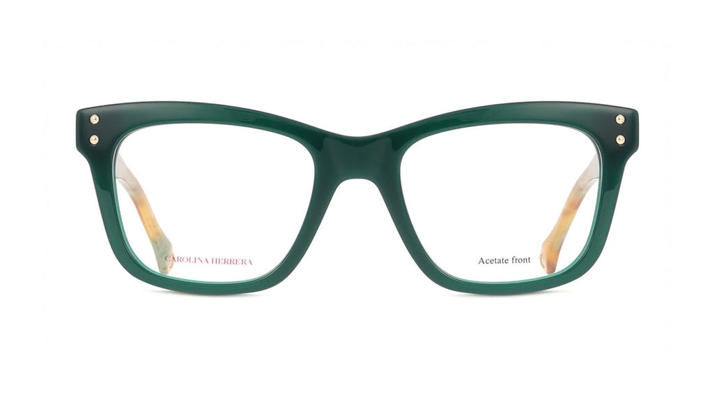 cat eye green and brown frame