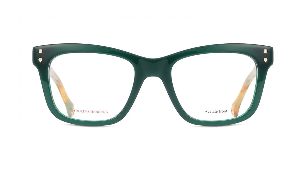 cat eye green and brown frame