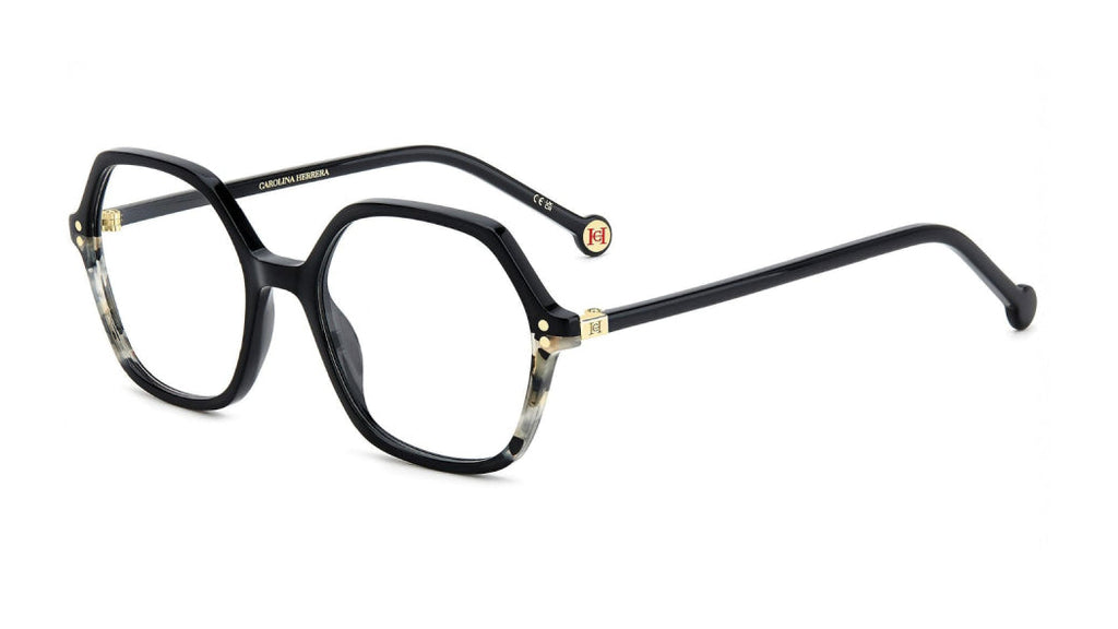 Hexagonal black pattern eyewear frame