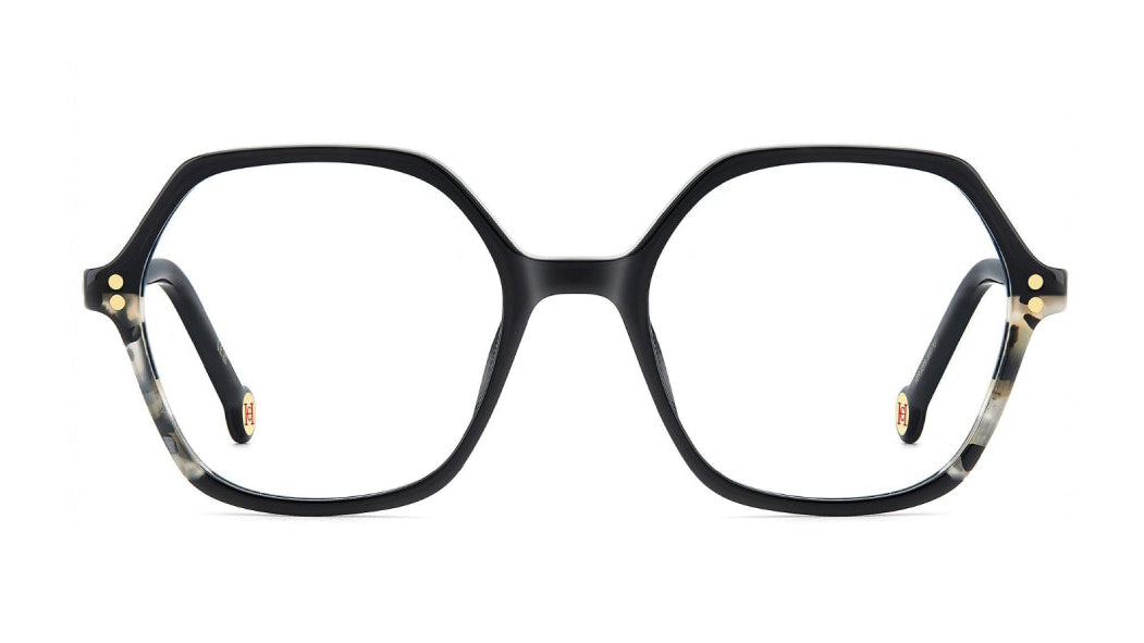 Hexagonal black pattern eyewear frame