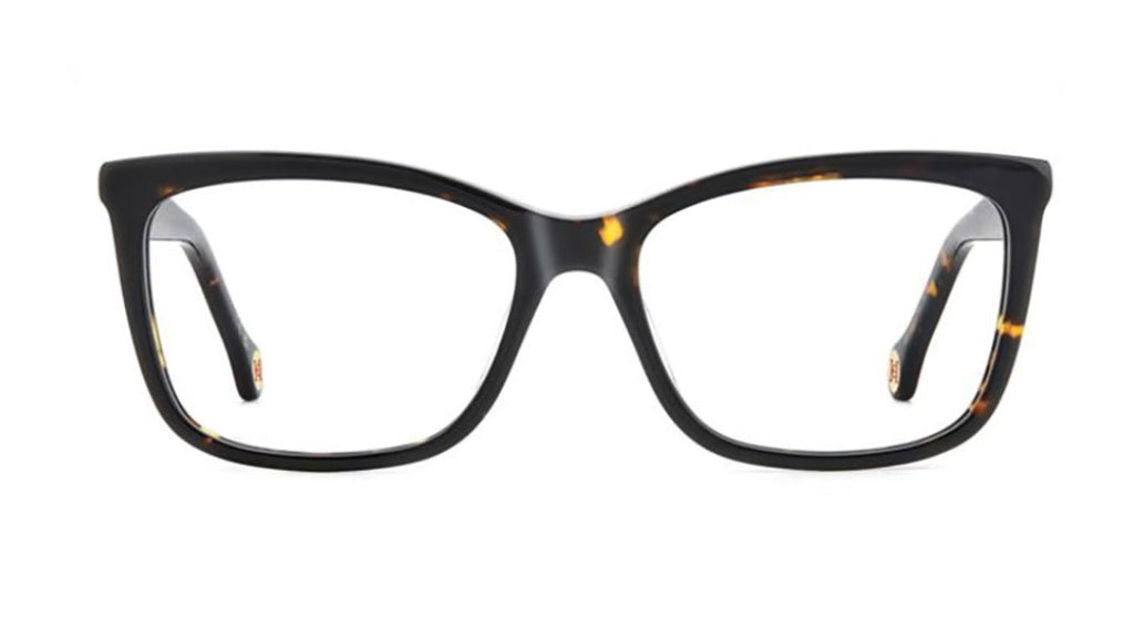 A pair of cat-eye style eyeglasses with a glossy black front and warm brown tortoiseshell pattern on the temples, shown against a plain white background.