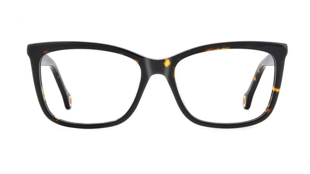 A pair of cat-eye style eyeglasses with a glossy black front and warm brown tortoiseshell pattern on the temples, shown against a plain white background.