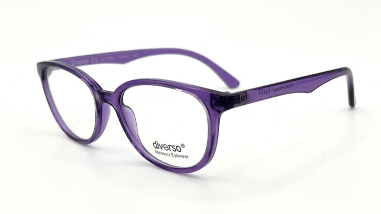 Purple acetate eyeglasses with a classic rounded cat-eye frame shape, shown on a clean white background.