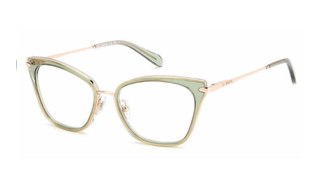 Cay eye green and gold frame