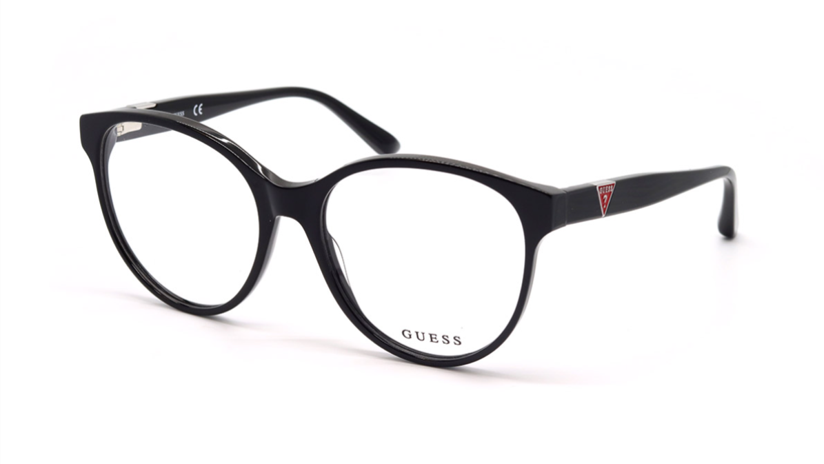 Black eyeglasses on a white background