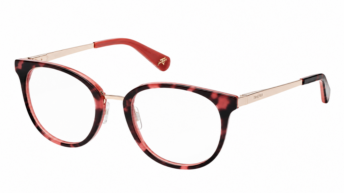 CT EYE, RED AND BACK PATTERN WITHGOLD EYEWEAR FRAME