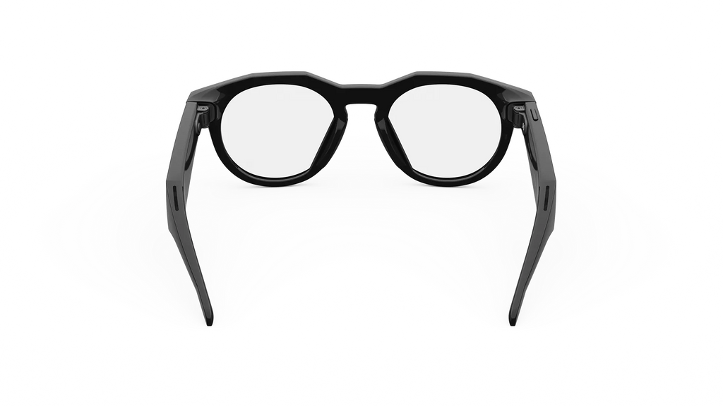 Oakley- Meta-Ai Glasses HSTN  Black eyeglasses on a white background
