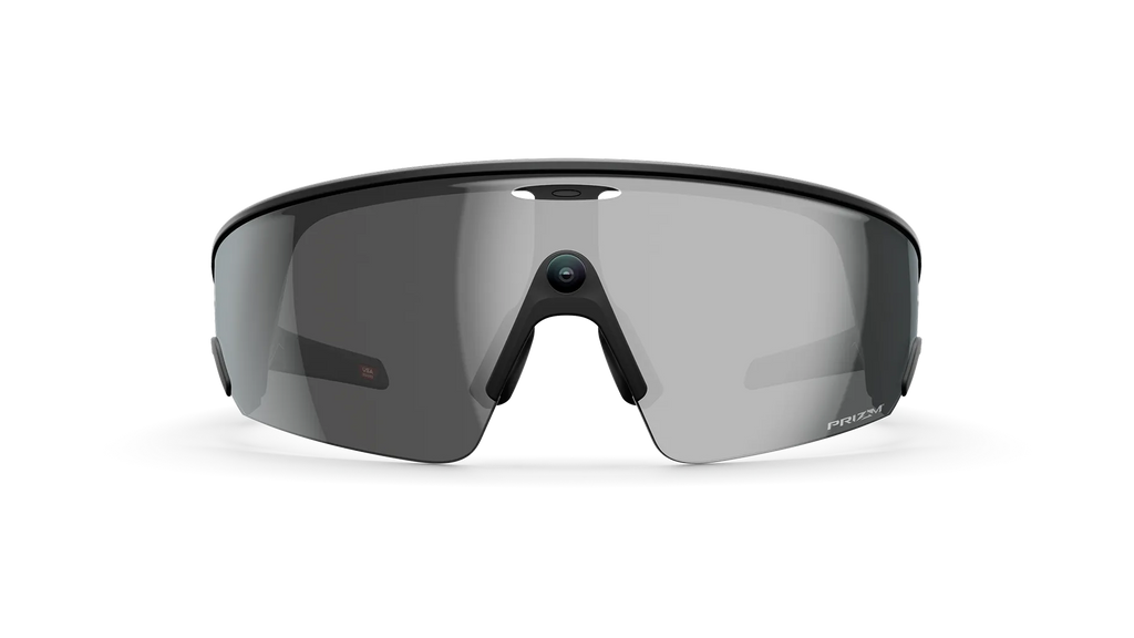 Oakley Ai glasses-vanguard   Black sunglasses with reflective lenses on a white background