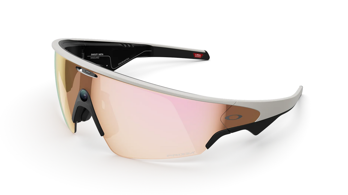 Oakley Ai glasses-vanguard Sunglasses with reflective lenses on a white background