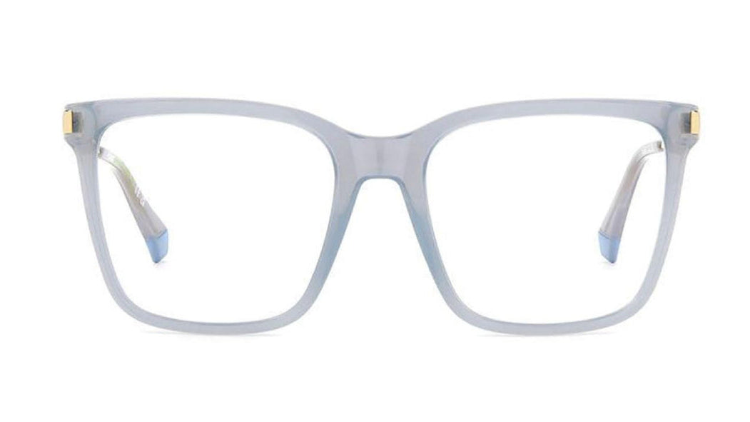 eyeglass blue and gold
