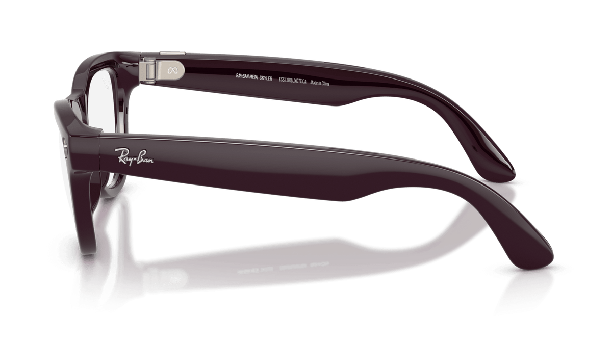 Ray-Ban | Meta Skyler Shiny Mystic Violet -Transitions Gen 2  Ray-Ban eyeglasses on a transparent background