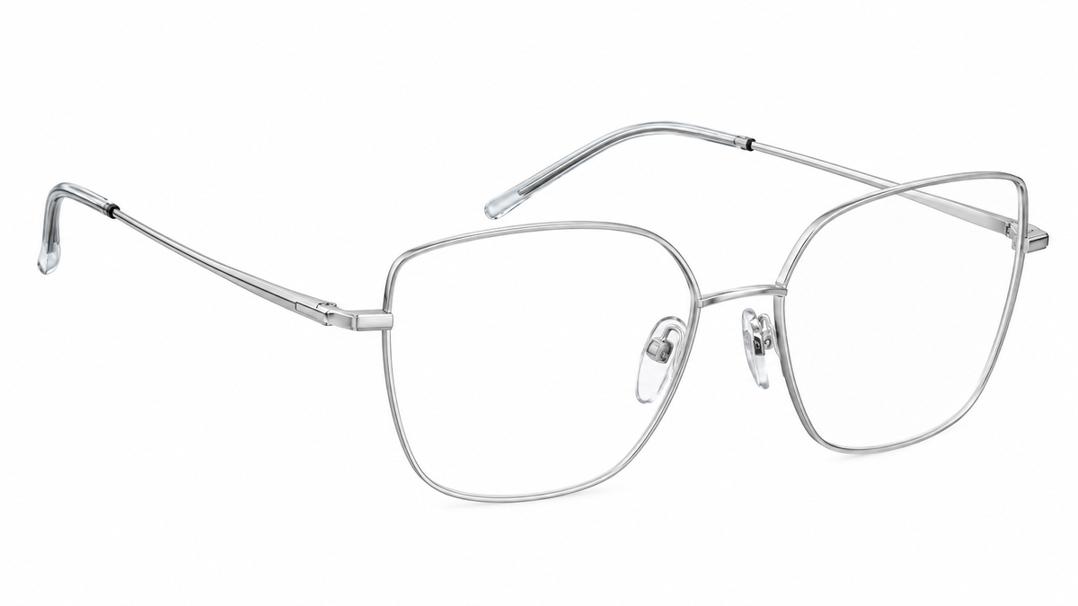Cat eye silver eyewear