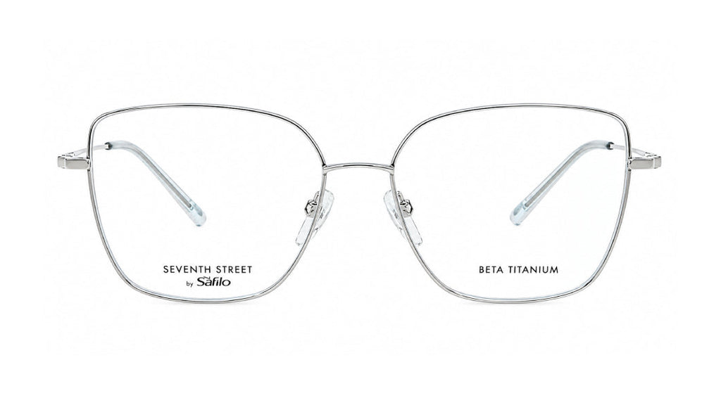 Silver cat eye frame