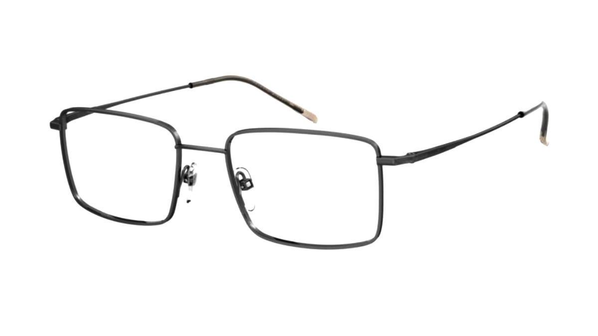 Black Prada eyeglasses on a white background