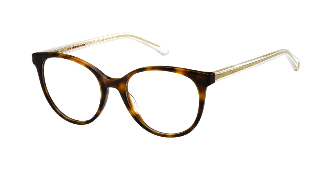 Round havana and clear eyewear