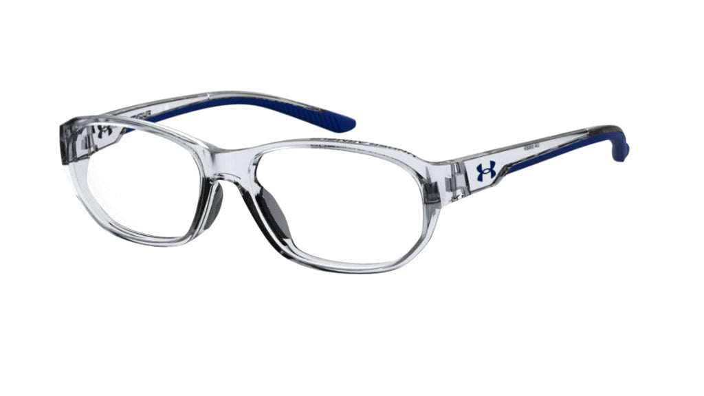 Translucent gray blue eyewear